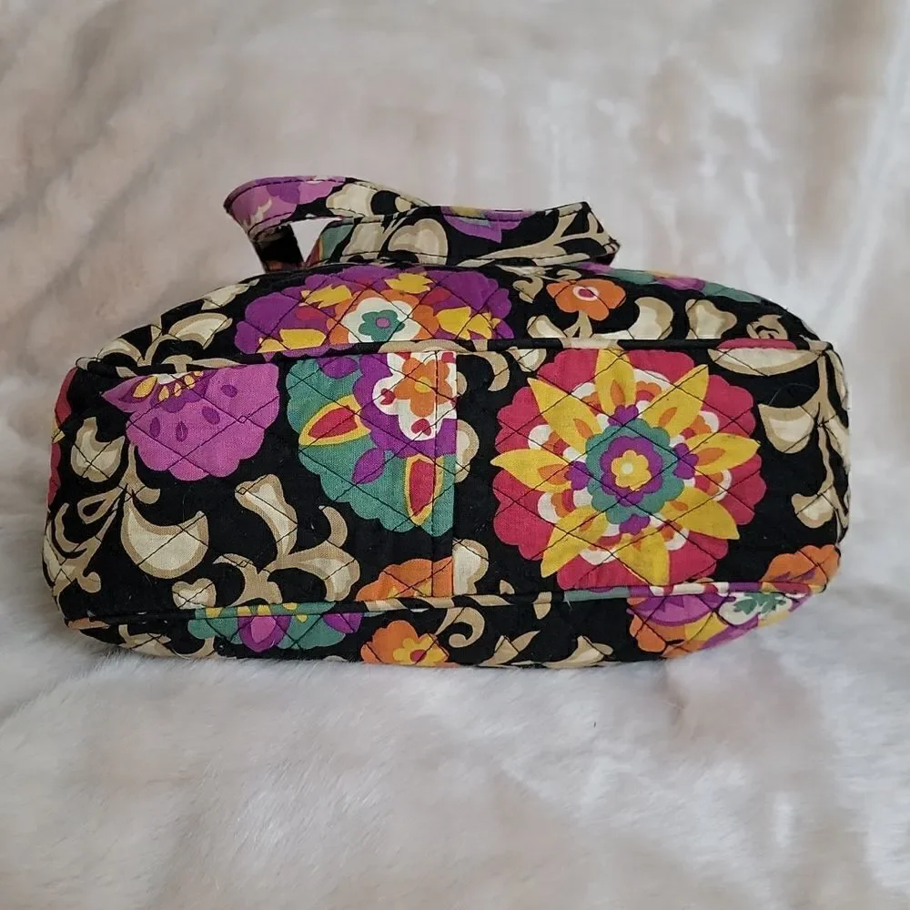 ** HOST PICK** VERA BRADLEY SUZANI HOLIDAY BLACK FLORAL TOTE BAG (RETIRED)